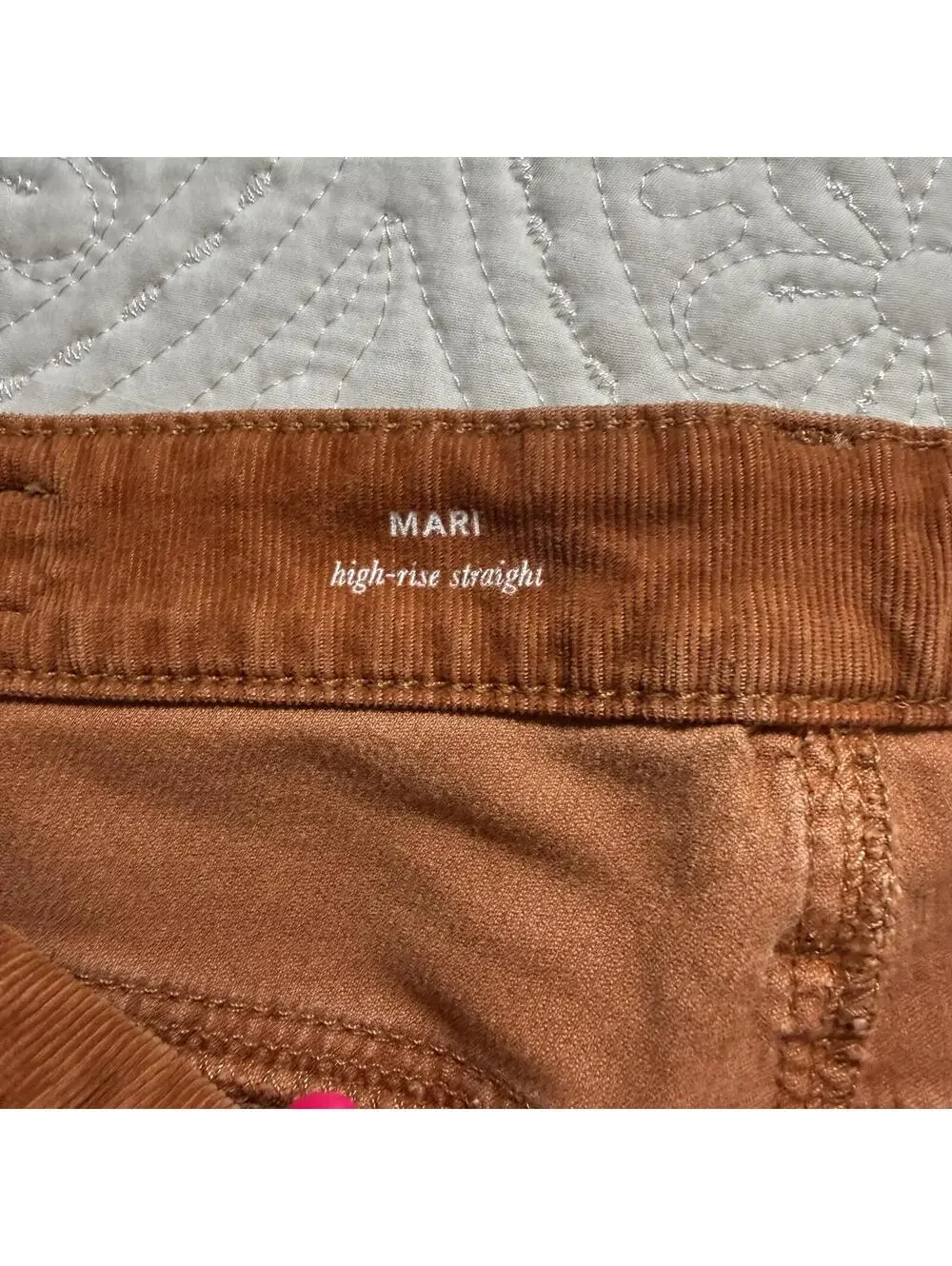 AG Adriano Goldschmied Mari HighRise Straight SZ 29R Brown Corduroy Luxury Pants